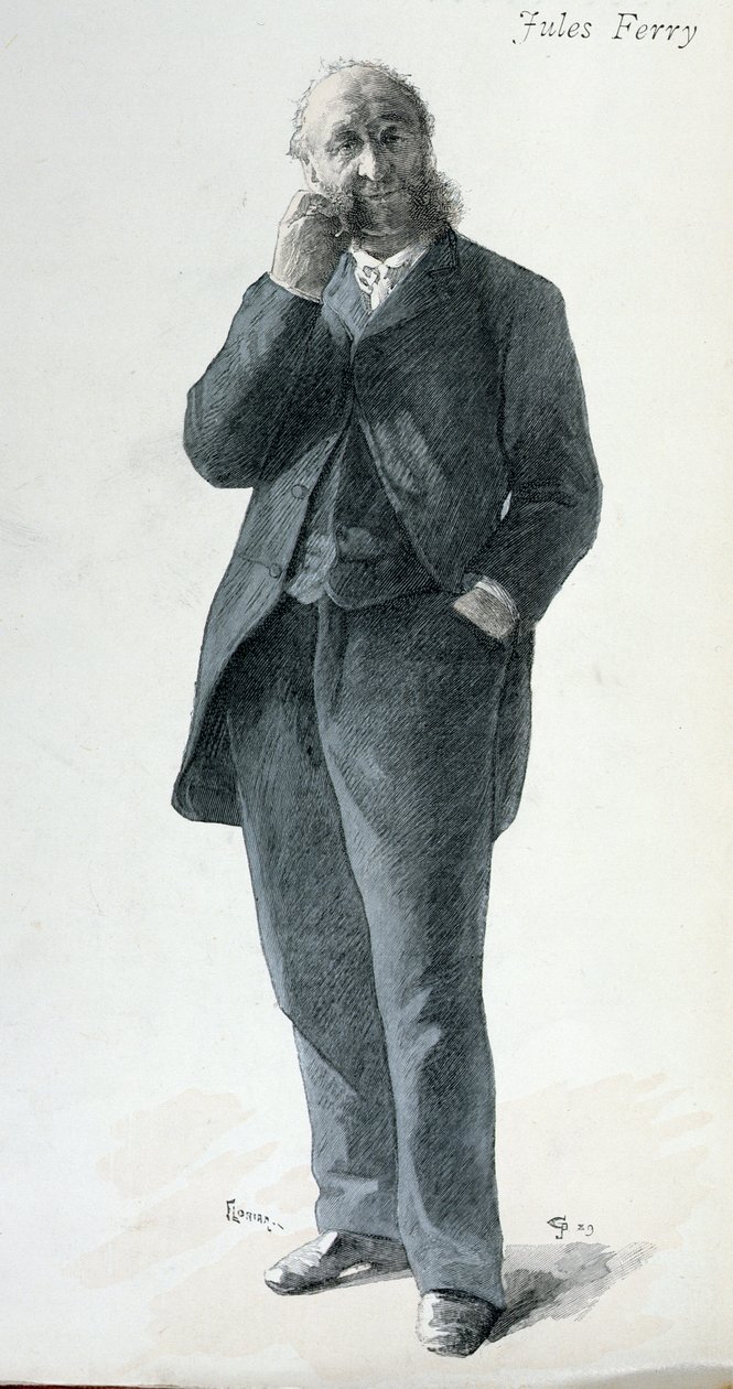 Jules Ferry (1832-93), omslagsillustration från "La Revue Illustree", 15 oktober 1889. av Florian