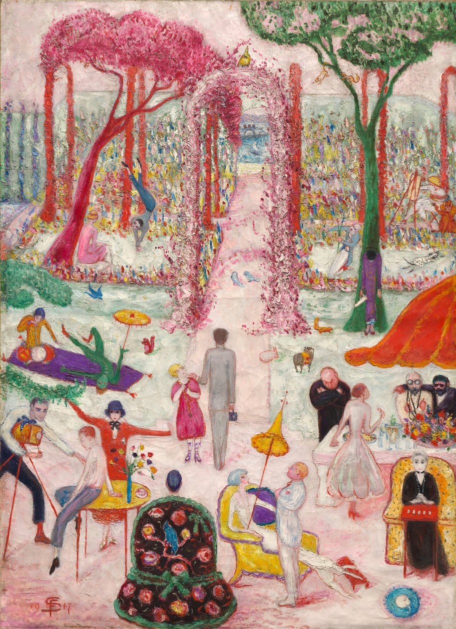 Söndag eftermiddag på landet, 1917 av Florine Stettheimer