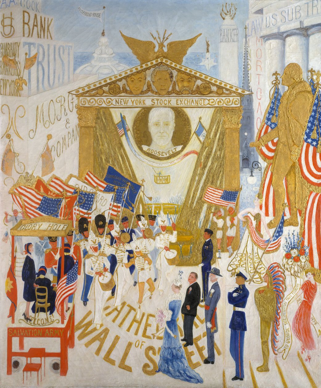 Katedralerna på Wall Street, 1939 av Florine Stettheimer