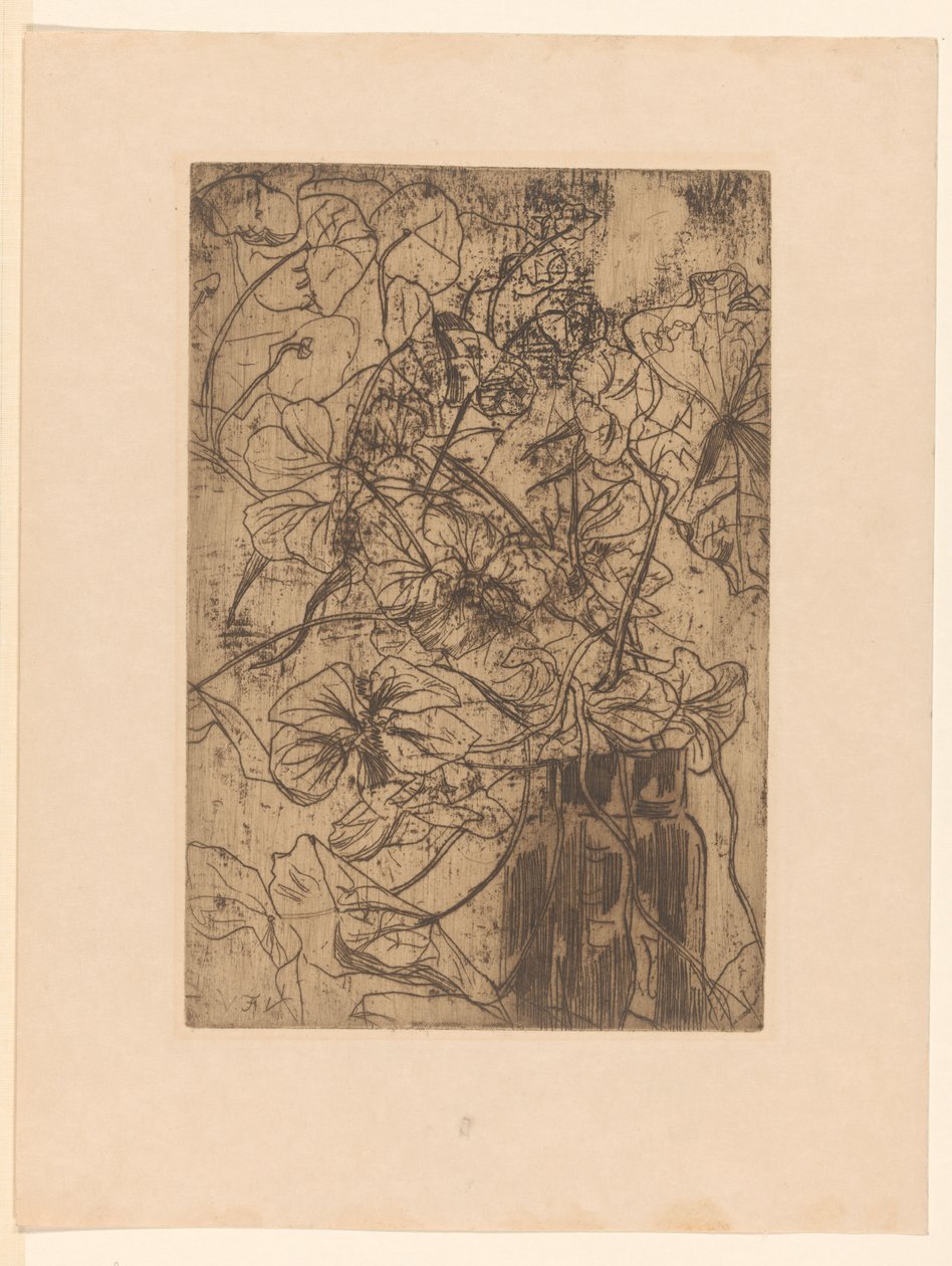 blomvas Nasturtiums (originaltitel) av Floris Verster