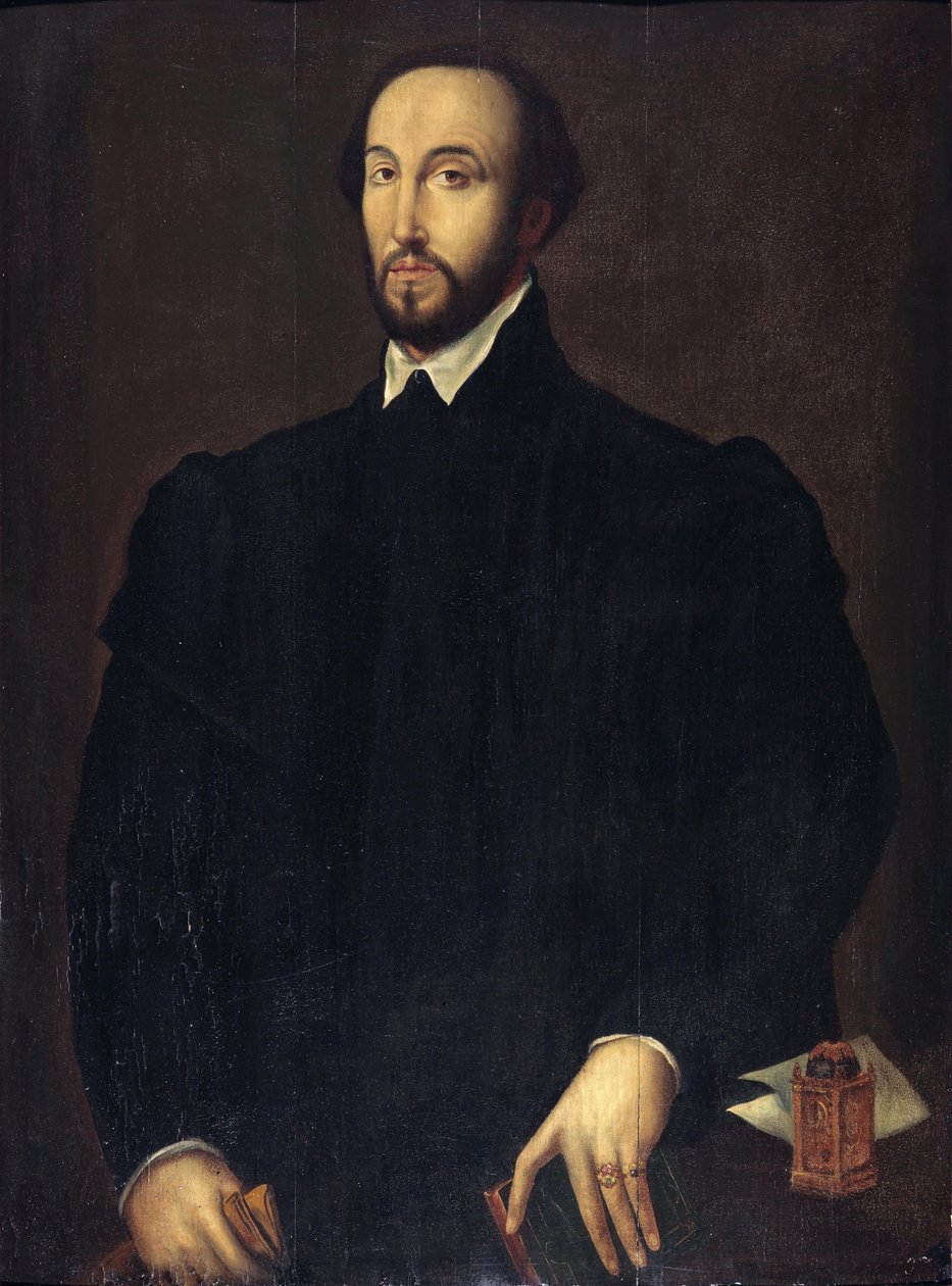 Bildnis des Antoine Perrenot de Granvelle (1517-1586), Kardinal und Minister in den Spanischen Niederlanden av Follower of Antonis Mor