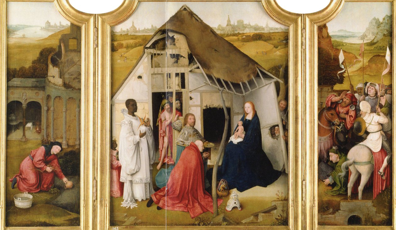 Tillbedjan av magierna av Follower of Hieronymus Bosch