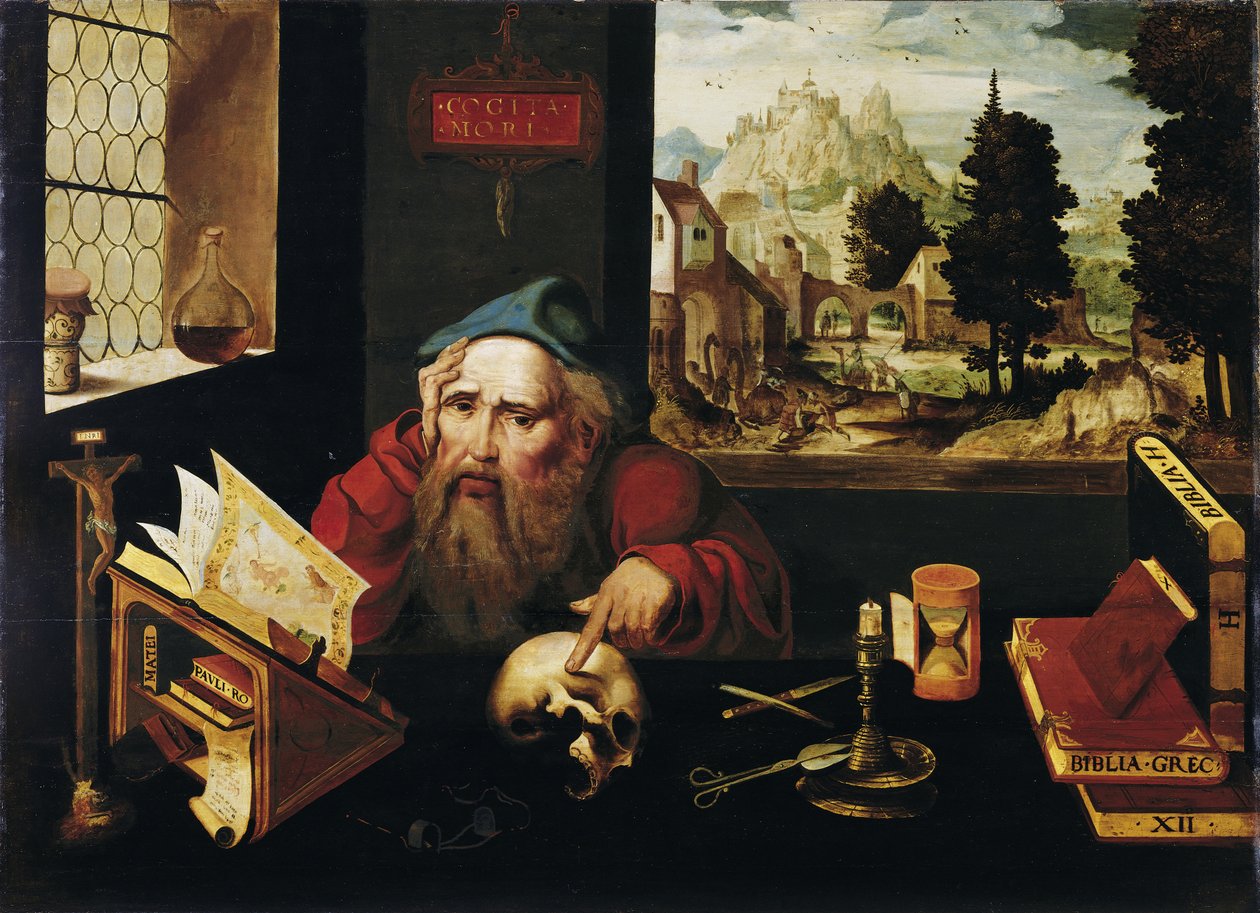 Saint Jerome i fallet av Follower of Joos van Cleve