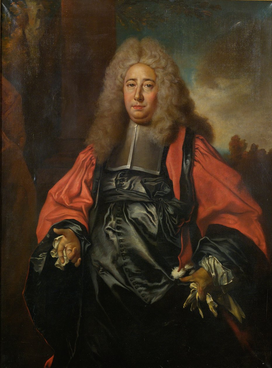 Portrait of a French judge. av Follower of Nicolas de Largillière