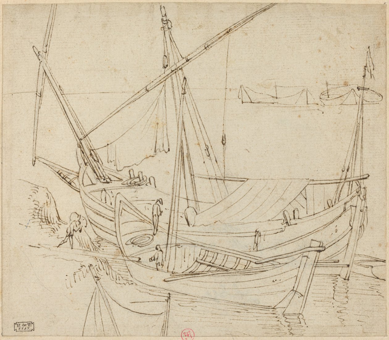 Båtar av Follower of Agostino Tassi