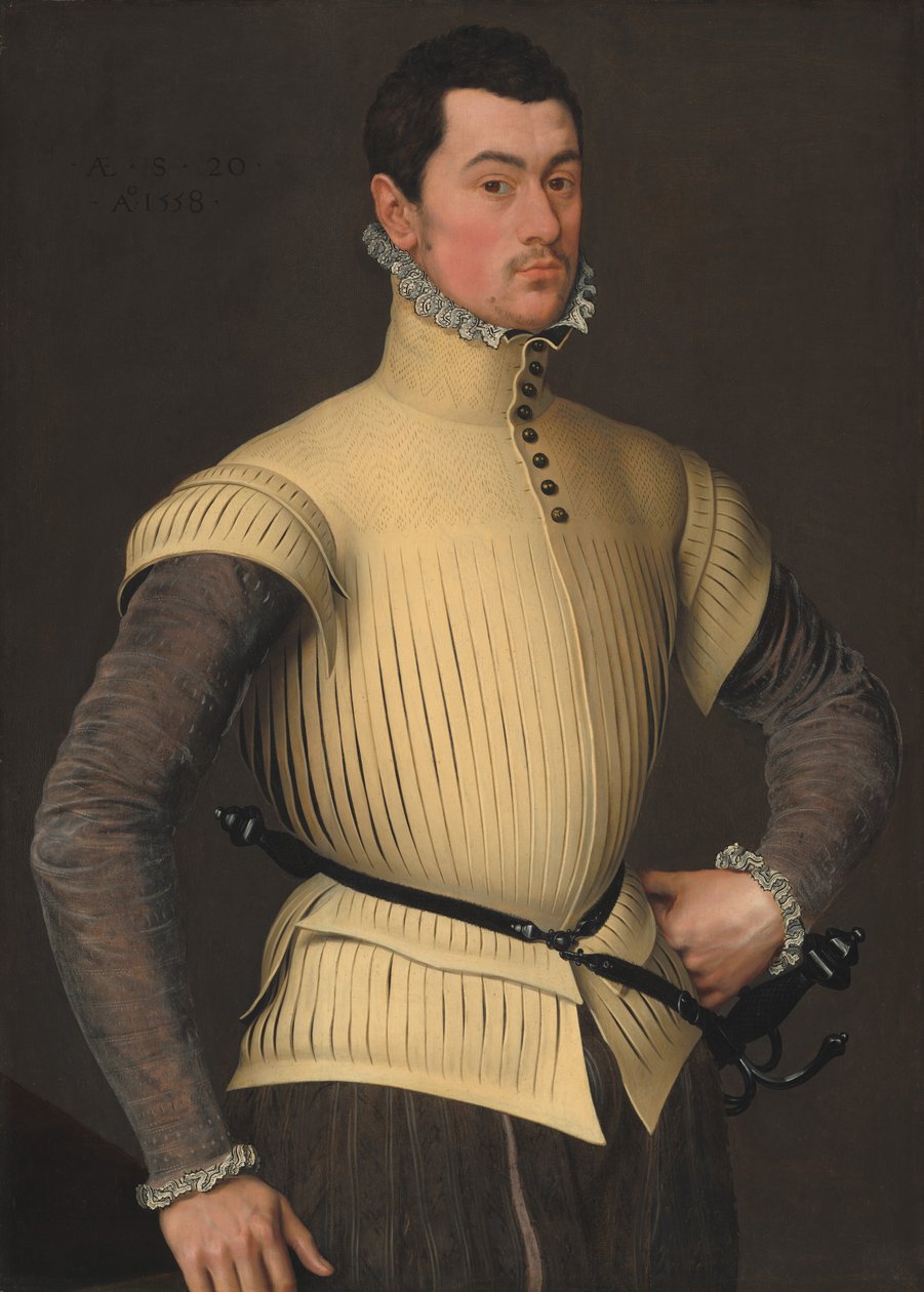 Porträtt av en ung man av Follower of Antonis Mor