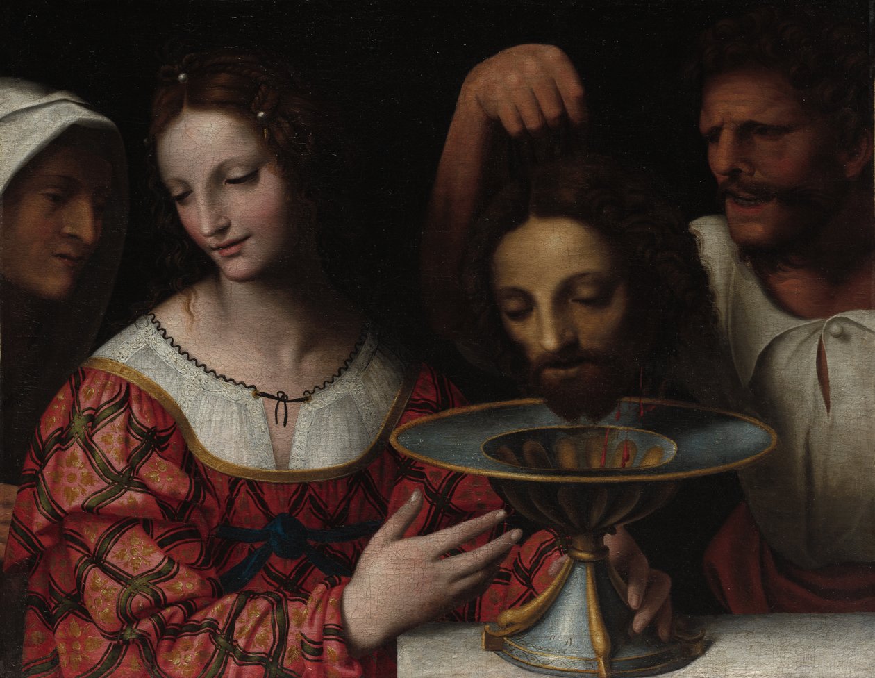 Salome med Johannes Döparens huvud av Follower of Bernardino Luini