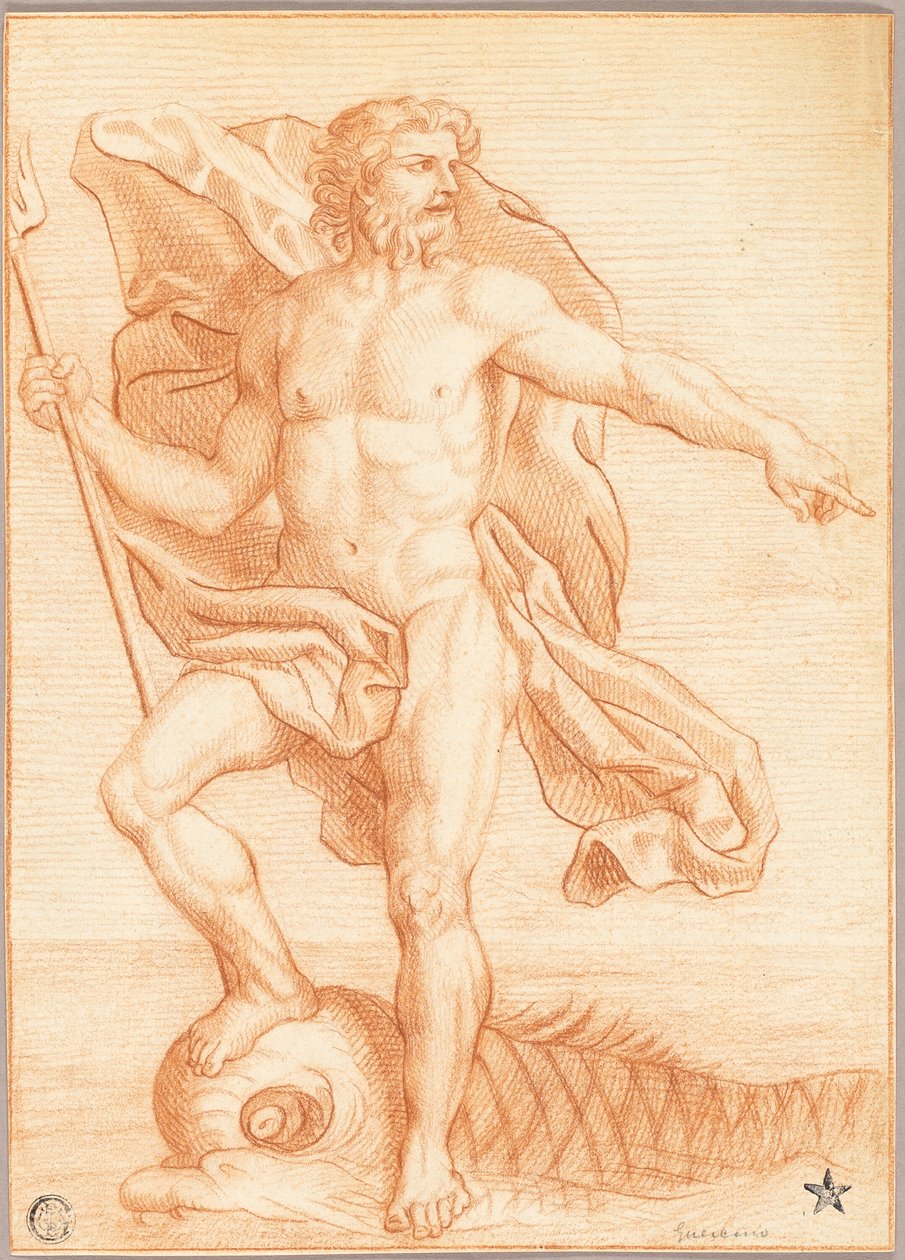 Neptunus av Follower of Charles Le Brun