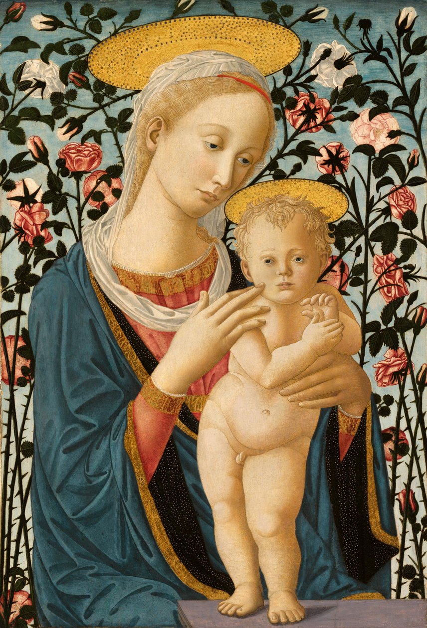 Madonna och barn av Follower of Fra Filippo Lippi and Pesellino