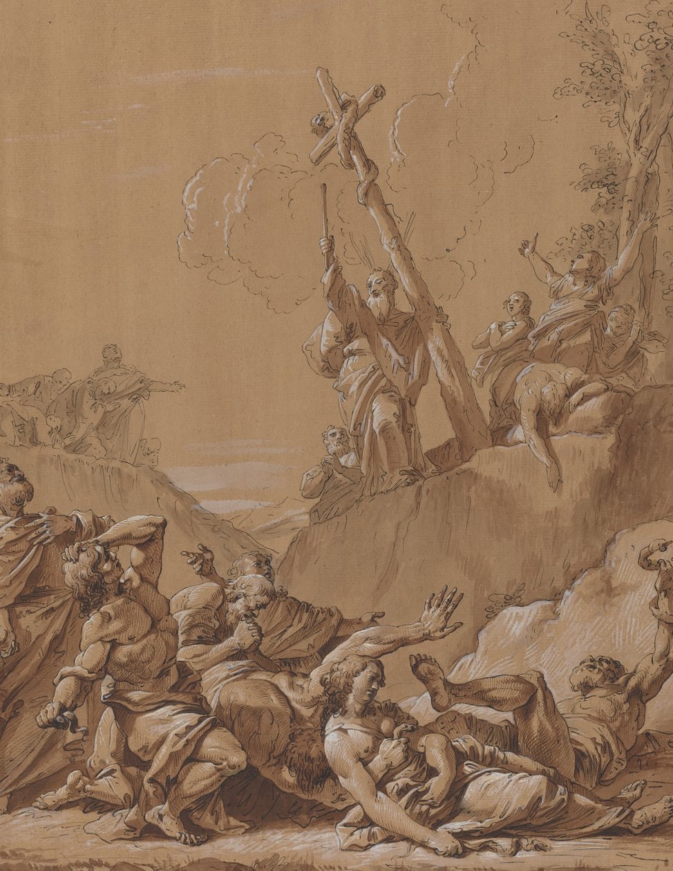 Moses och den fräcka ormen av Follower of Francesco Fontebasso