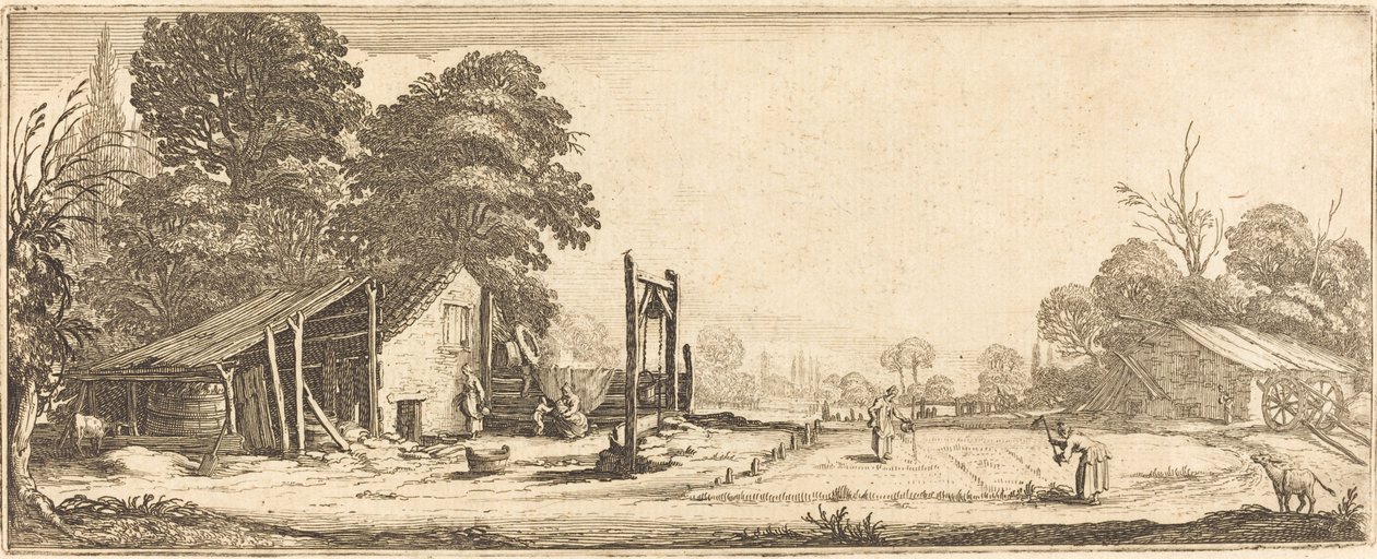 Trädgården av Follower of Jacques Callot