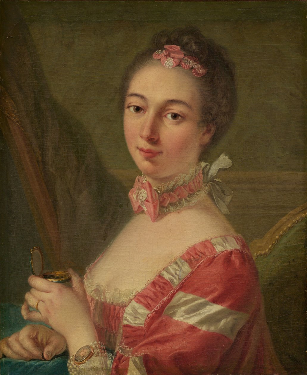 Porträtt av en dam av Follower of Louis Michel Van Loo