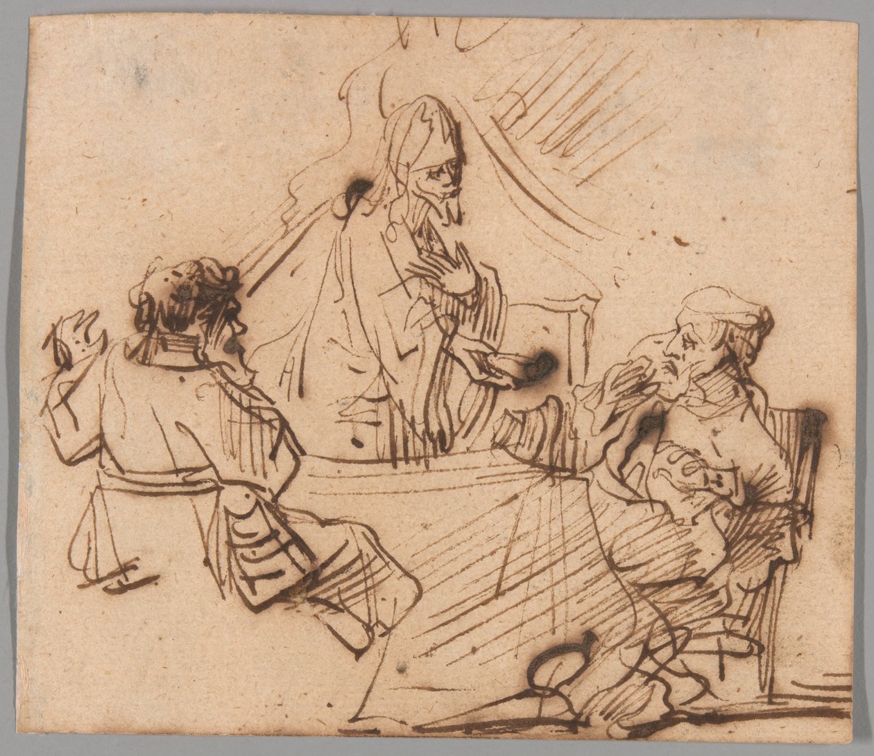 Nattvarden i Emmaus av Follower of Rembrandt van Rijn
