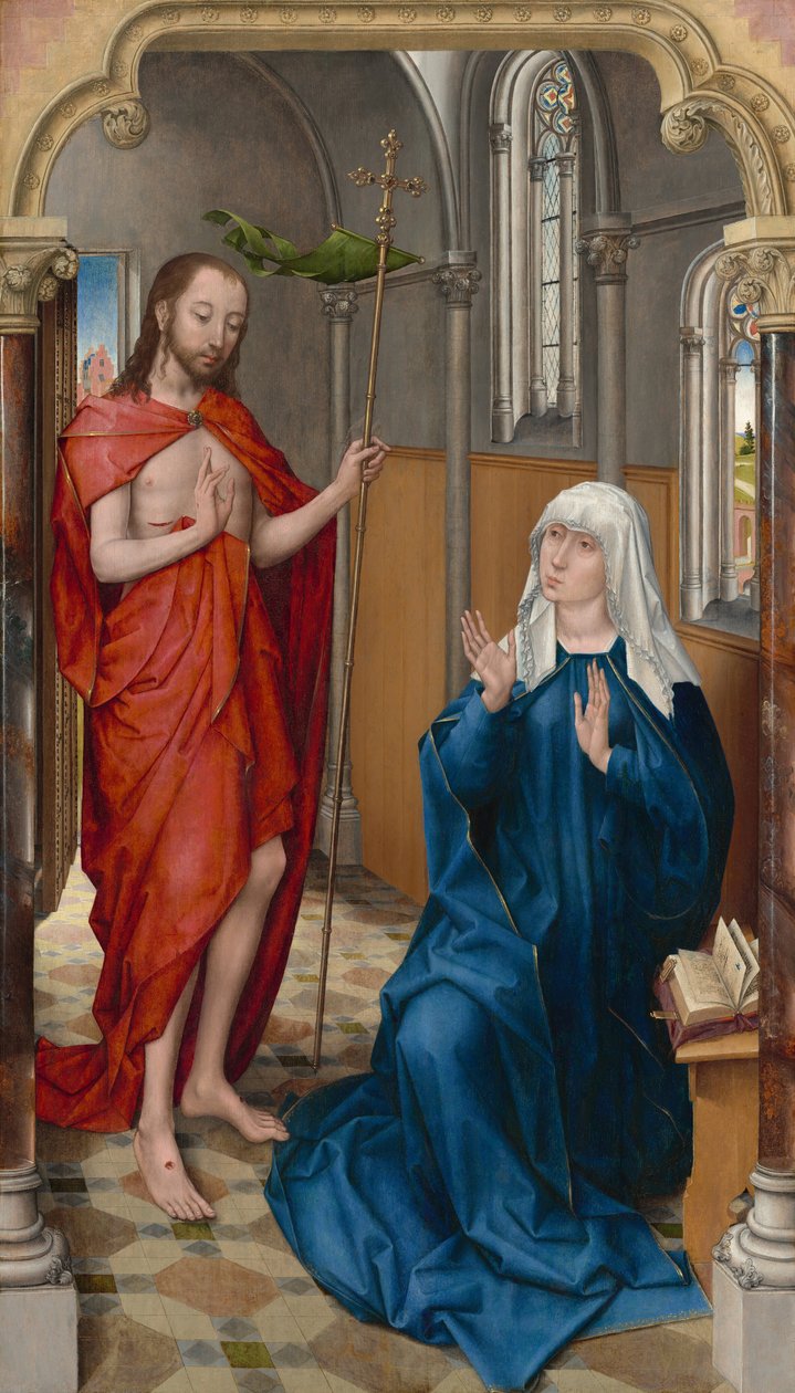 Kristus visar sig för jungfrun av Follower of Rogier van der Weyden