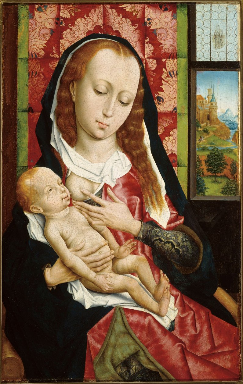 Jungfru Maria med barnet av Follower of Rogier van der Weyden