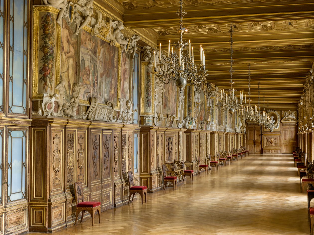 Översikt över galleriet Francois 1er (foto) av Fontainebleau School