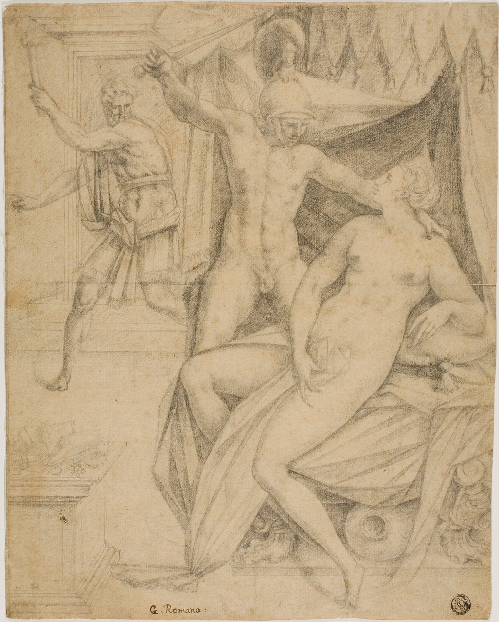 Tarquin och Lucretia av Fontainebleau School