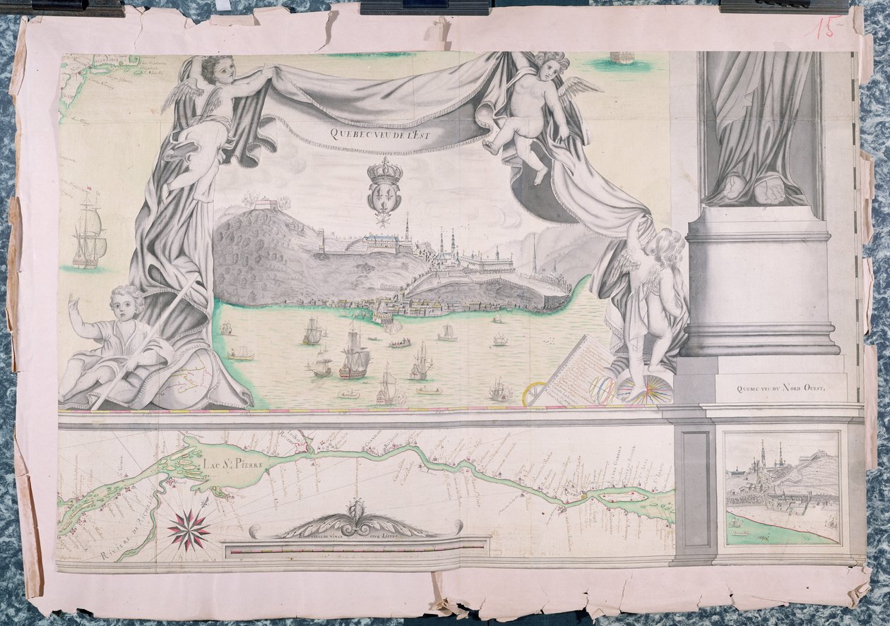 Quebec sett från öster, 1699 av Fonville
