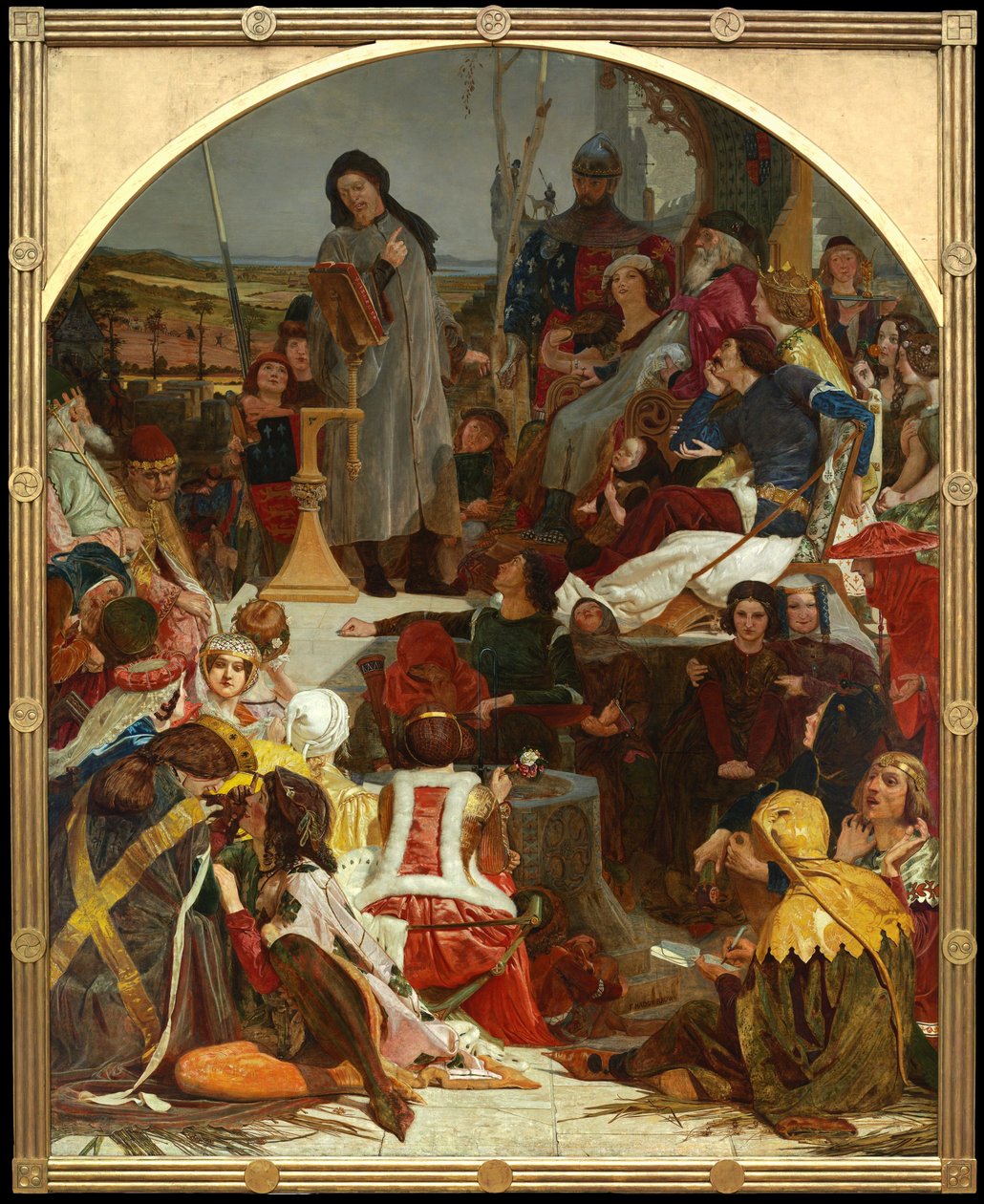 Chaucer vid hovet av Edward III av Ford Madox Brown
