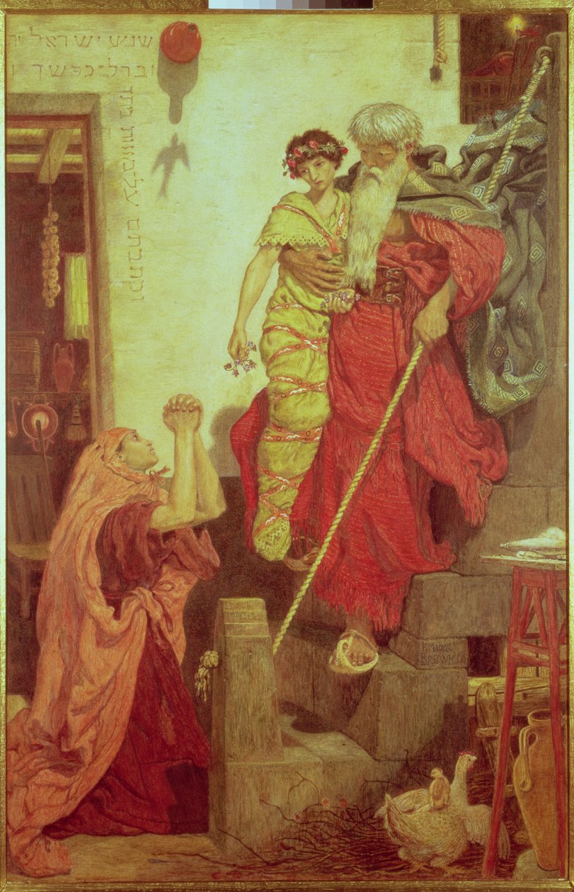 Elia återställer änkans son, 1868 av Ford Madox Brown
