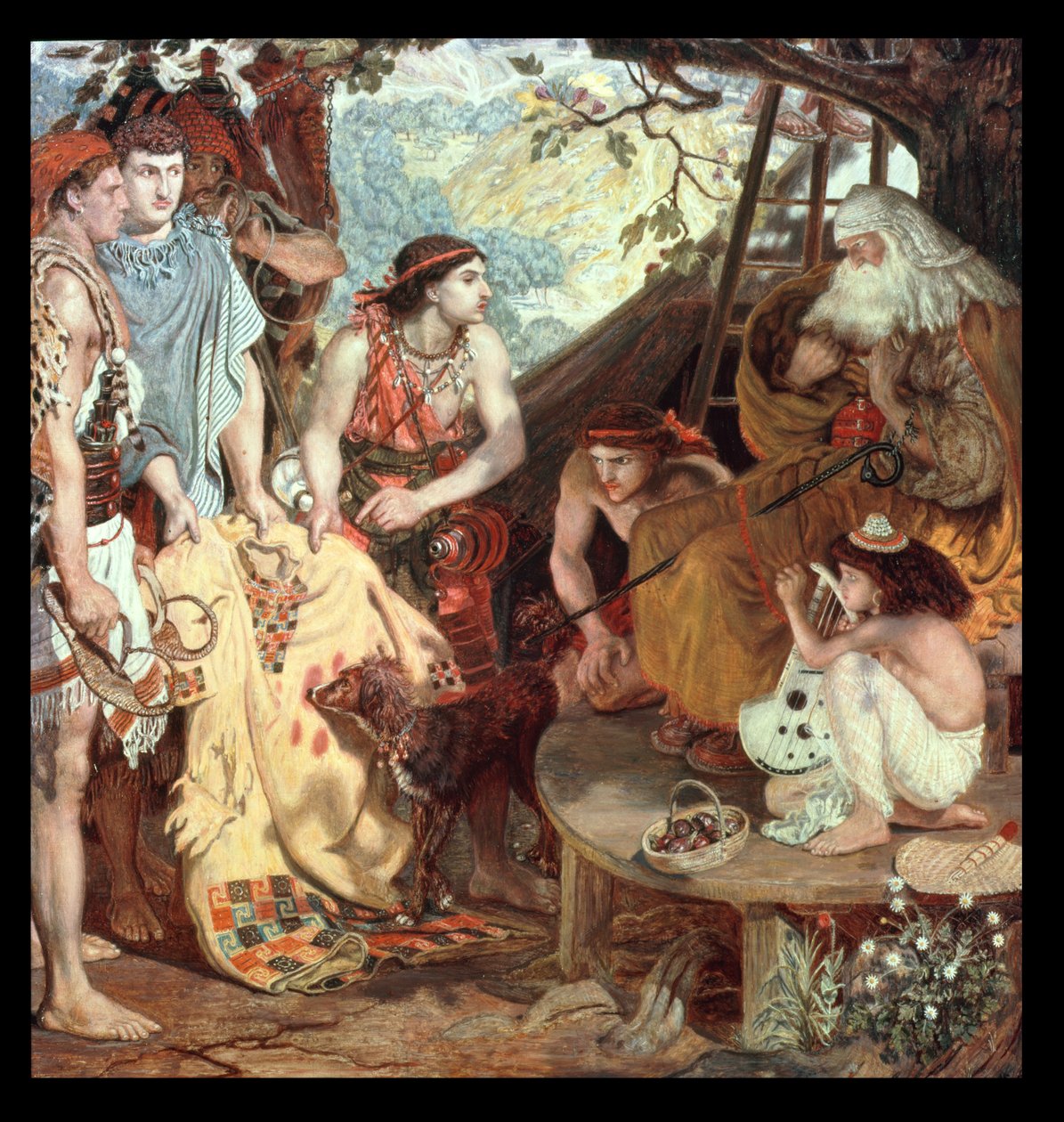 Jacob och Josefs kappa, 1871 (panel) av Ford Madox Brown