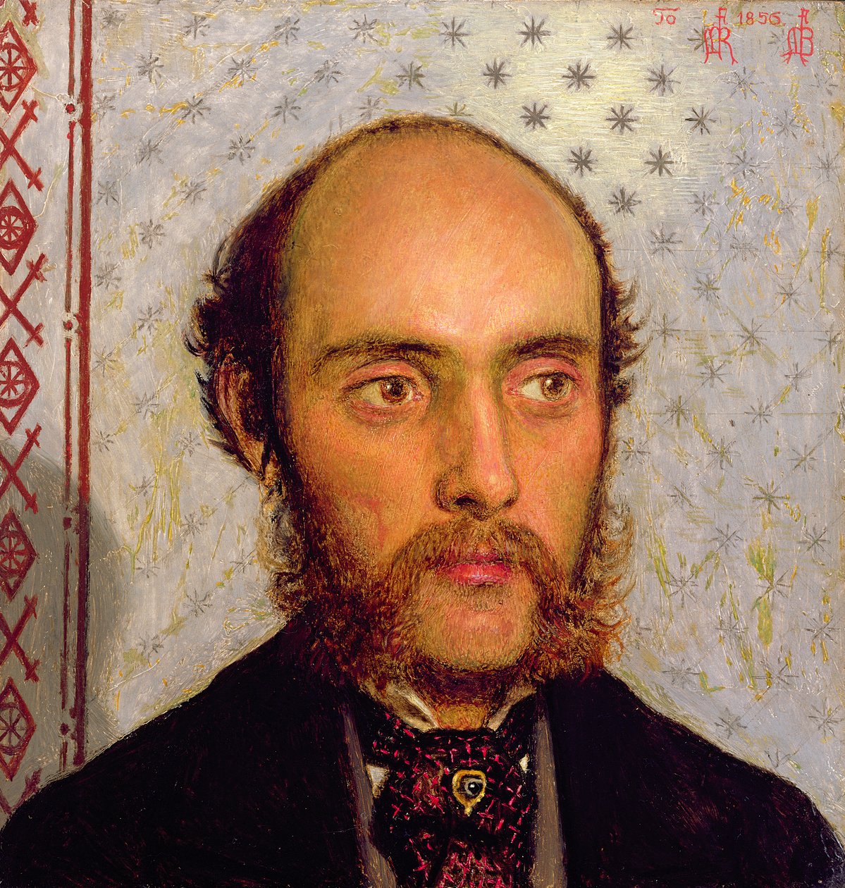 Porträtt av William Michael Rossetti (1829-1919) av Lamplight, 1856 (panel) av Ford Madox Brown