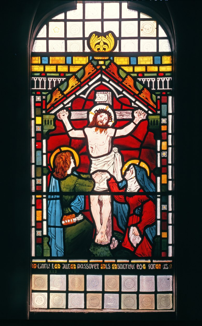 Korsfästelsen, 1861 (glasmålningar) av Ford Madox Brown