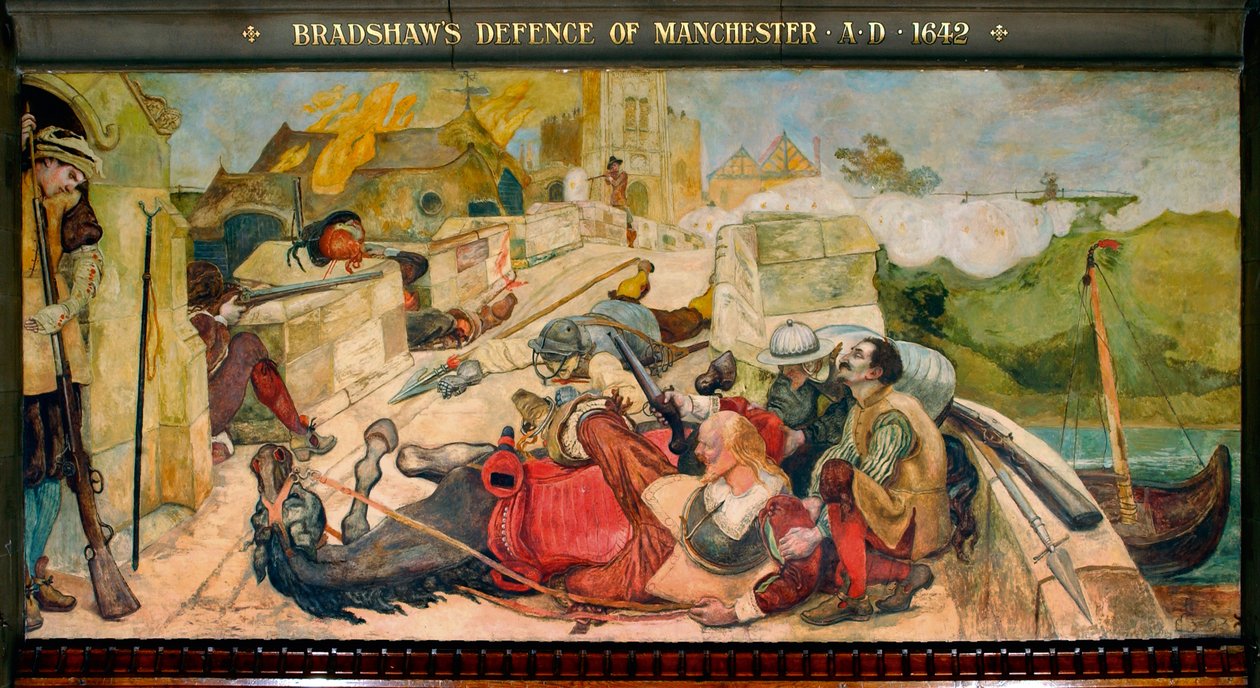 Bradshaws försvar av Manchester AD 1642 av Ford Madox Brown