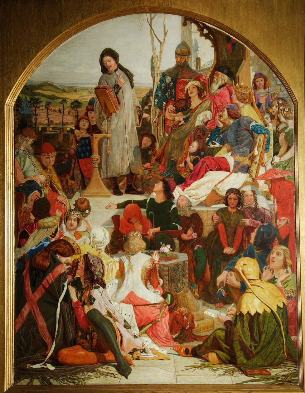 Chaucer vid Edward III:s hov, 1847-1852 av Ford Madox Brown