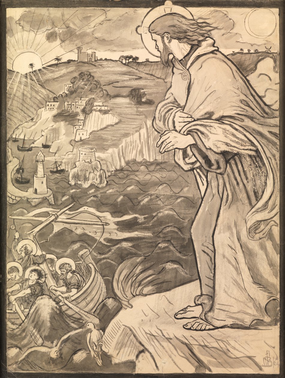 Kristus ser lärjungarna arbeta vid åran av Ford Madox Brown