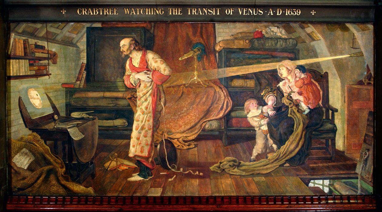 Crabtree tittar på Venus transitering 1639 e.Kr av Ford Madox Brown