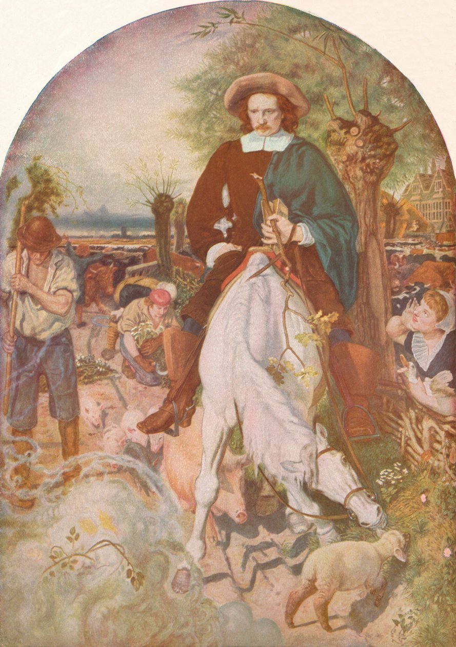 Cromwell on His Farm, 1874, 1918 av Ford Madox Brown