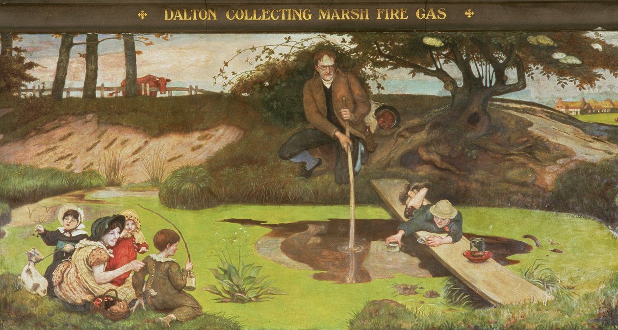 Dalton samlar in Marsh Fire Gas av Ford Madox Brown