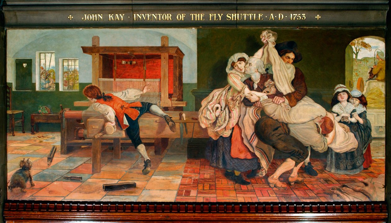 John Kay Uppfinnare av flygfärjan 1753 e.Kr av Ford Madox Brown