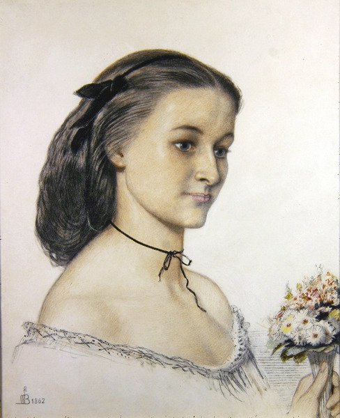 Porträtt av Miss Louie Jones av Ford Madox Brown