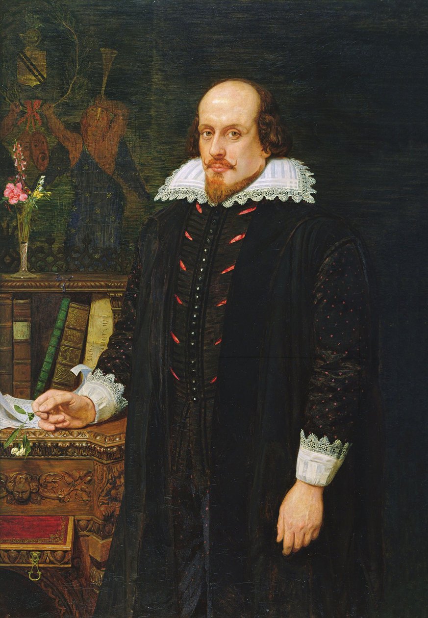Porträtt av William Shakespeare 1564-1616, 1849 av Ford Madox Brown