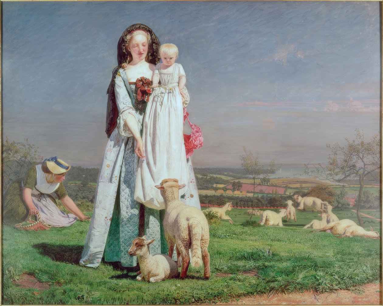 Vackra Baa-lamm av Ford Madox Brown
