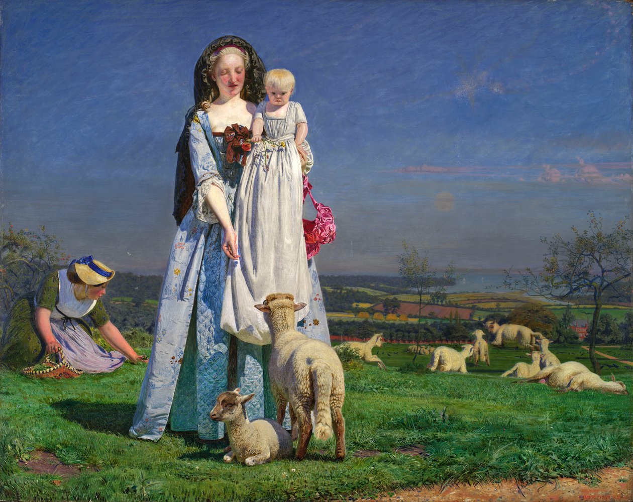Vackra Baa-lamm av Ford Madox Brown