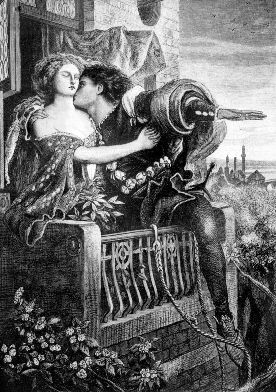 Scen från Shakespeares Romeo och Julia, c1860-talet av Ford Madox Brown