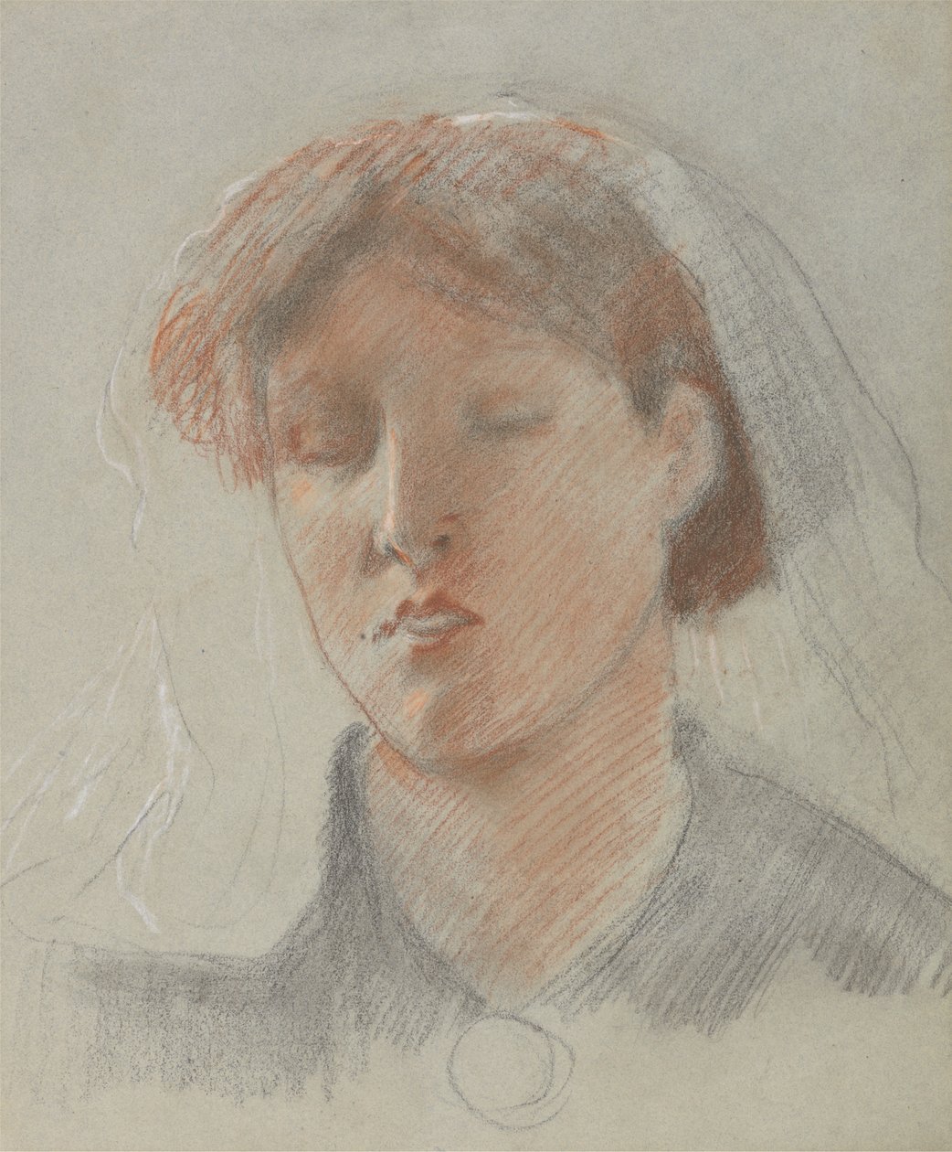 Konstnärens fru Emma, på sin bröllopsdag av Ford Madox Brown