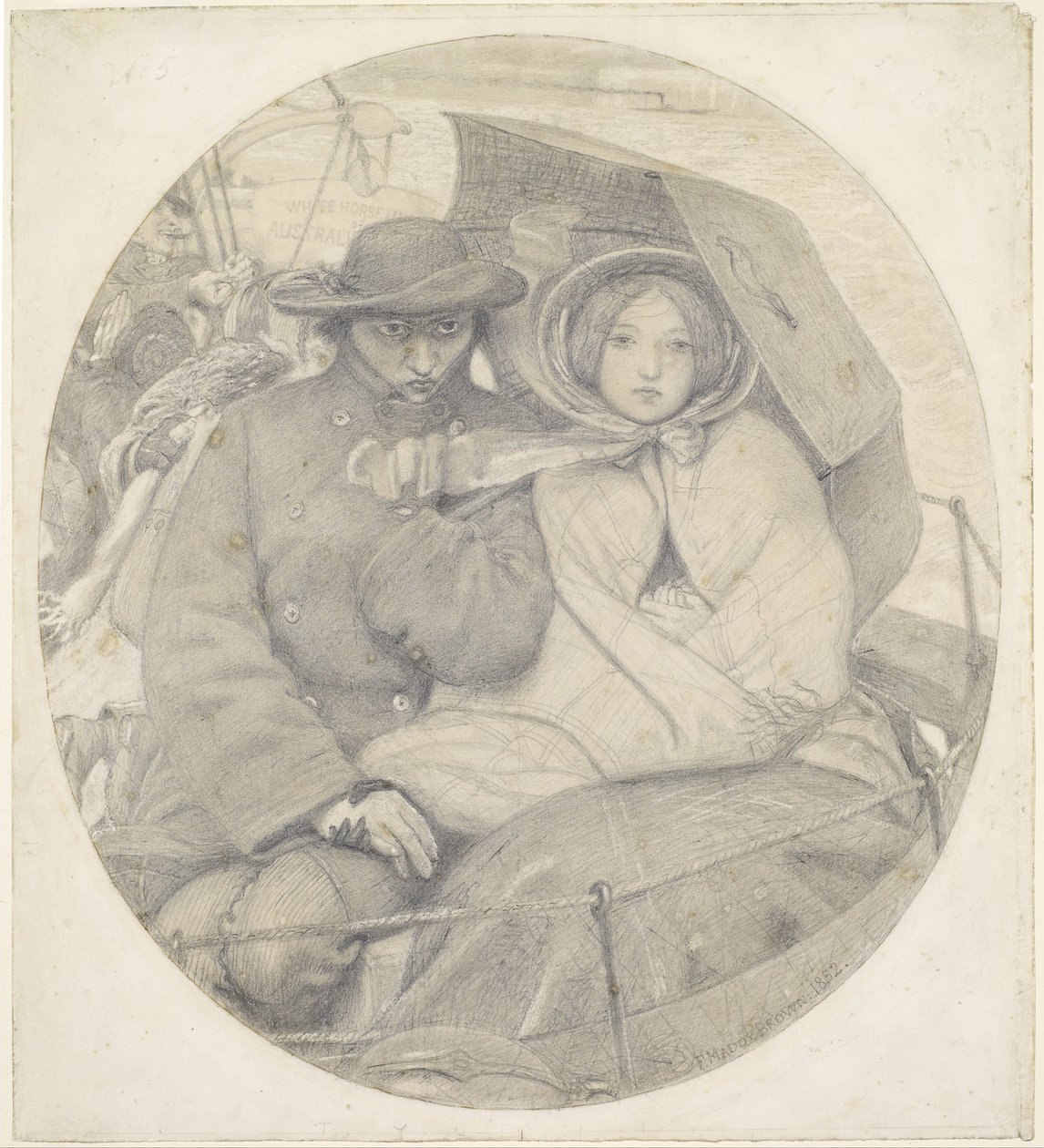 Den siste av England - Tecknad film av Ford Madox Brown