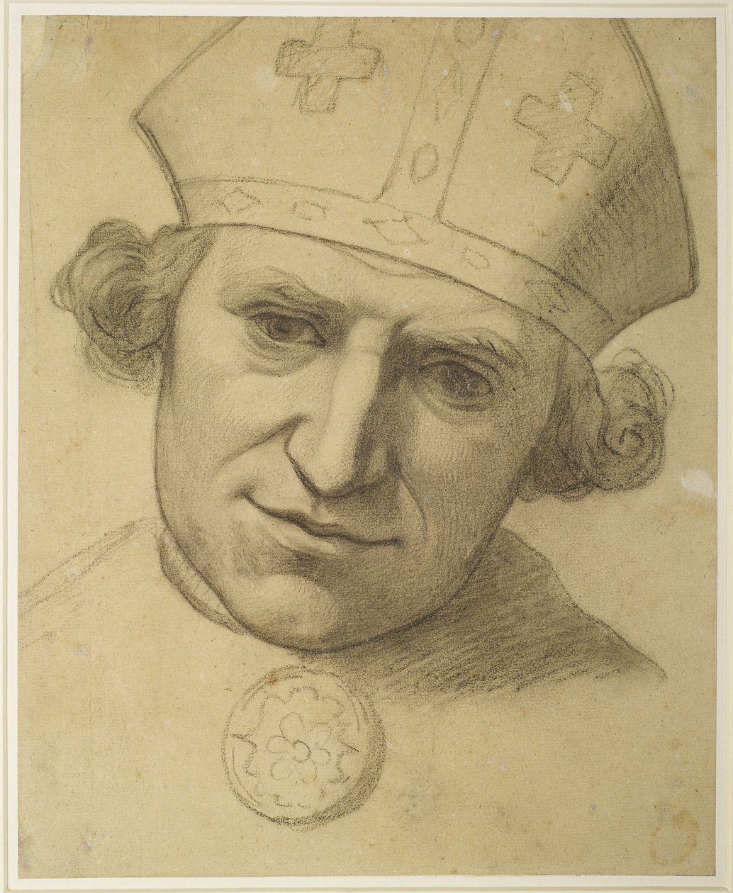 Rättvisans ande - Studie för en biskopschef av Ford Madox Brown