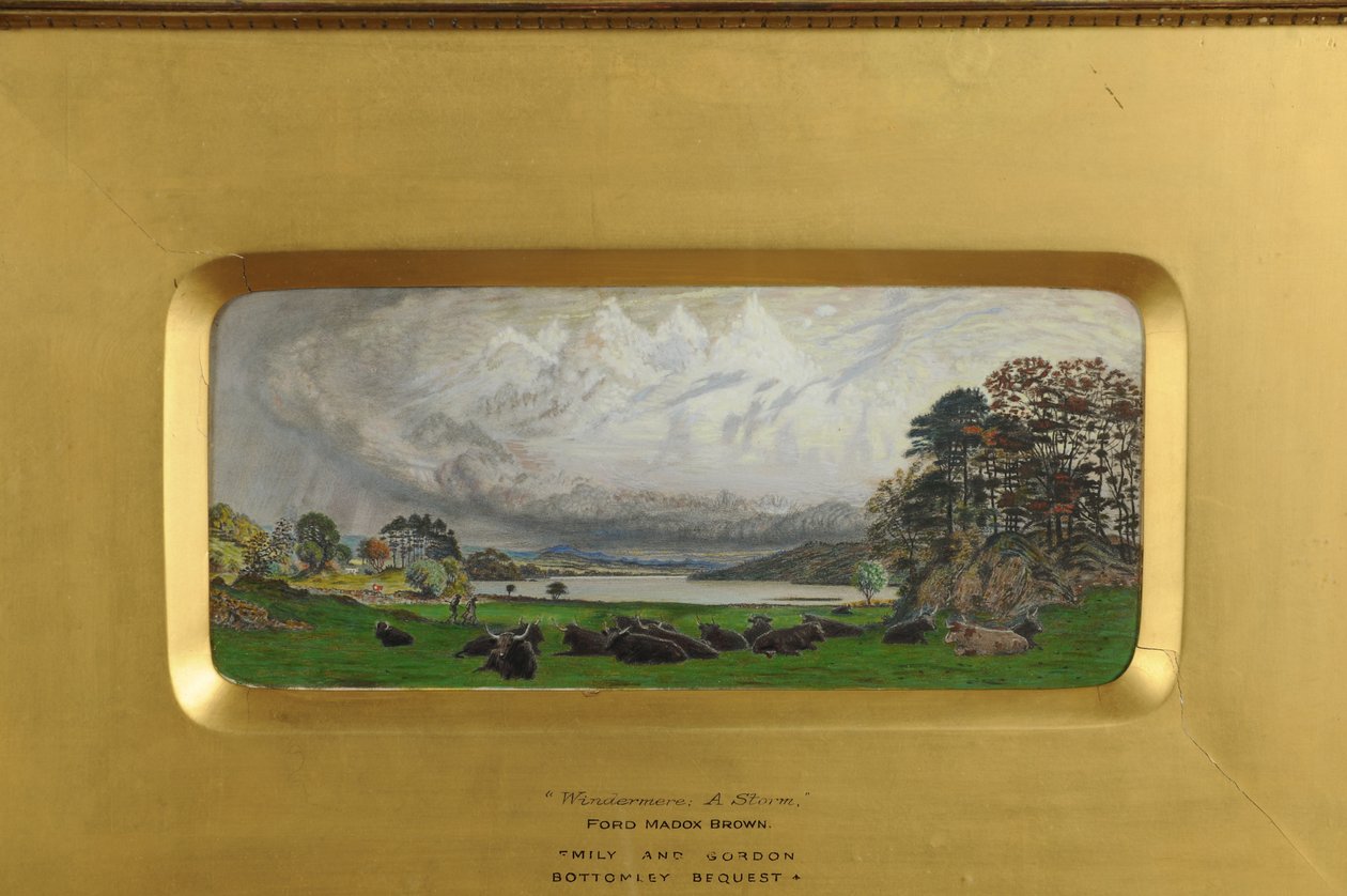 Windermere - A Storm, 1848 (wc på papper) av Ford Madox Brown