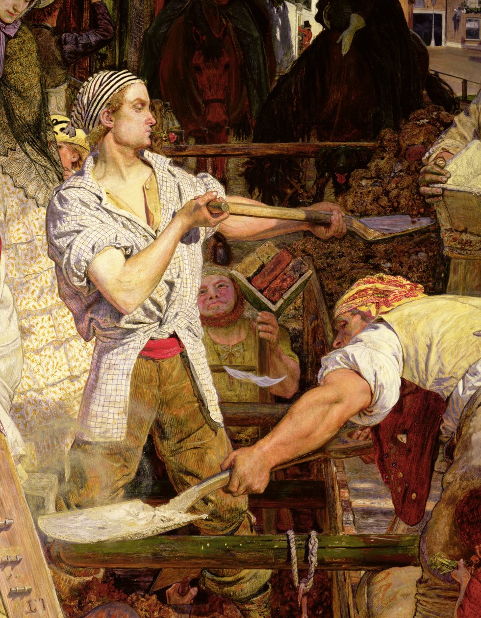 Arbete: Arbetare med nejlika i munnen av Ford Madox Brown