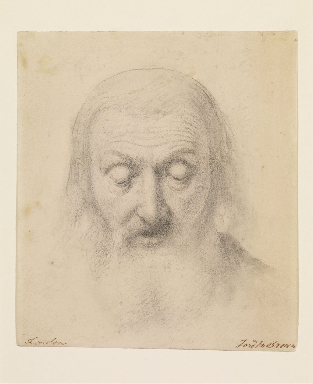 Wycliffe läser sin bibelöversättning - Studie för Wycliffes chef av Ford Madox Brown