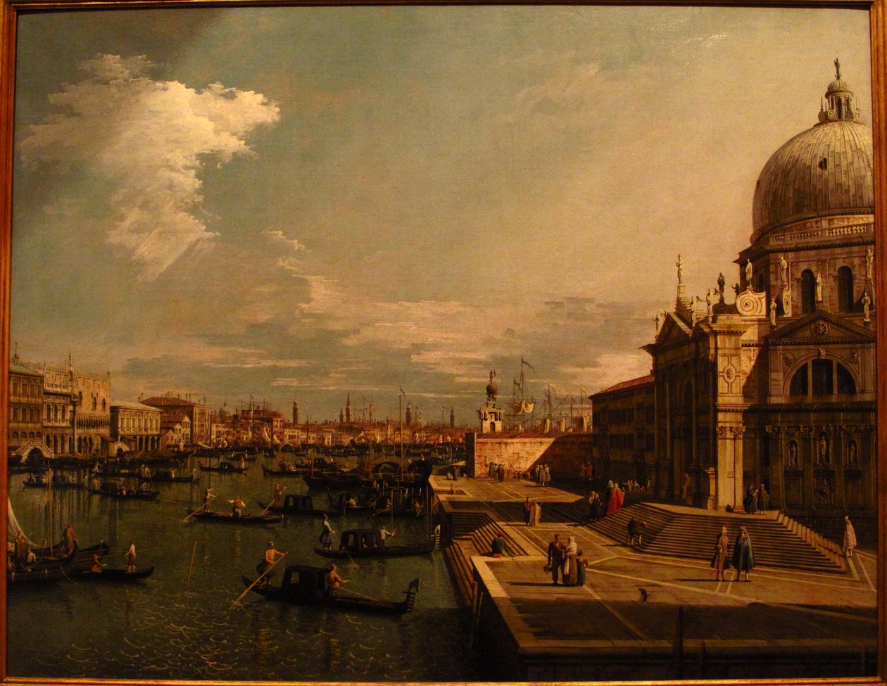 The Grand Canal with S. Maria della Salute av Formerly Canaletto