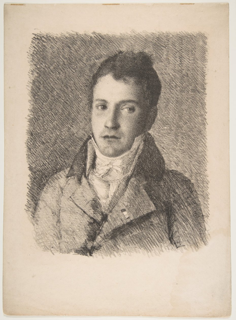 Porträtt av en ung man, ca. 1820. av Formerly attributed to Goya