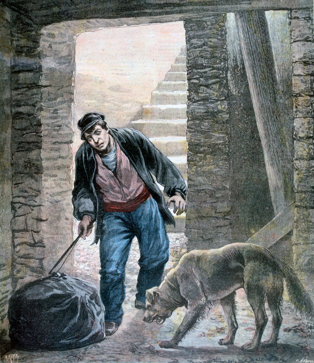 Ett brott på Rue Botzaris, Paris, 1892 av Fortuné Méaulle
