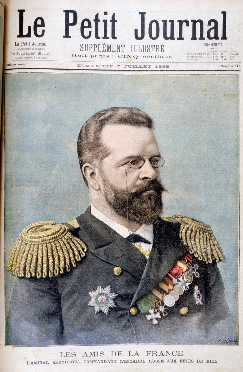 Amiral Nikolai Skrydlov, rysk sjöofficer, 1895 av Fortuné Méaulle