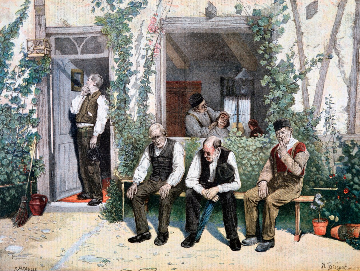 Hos frisörerna, 1895 av Fortuné Méaulle